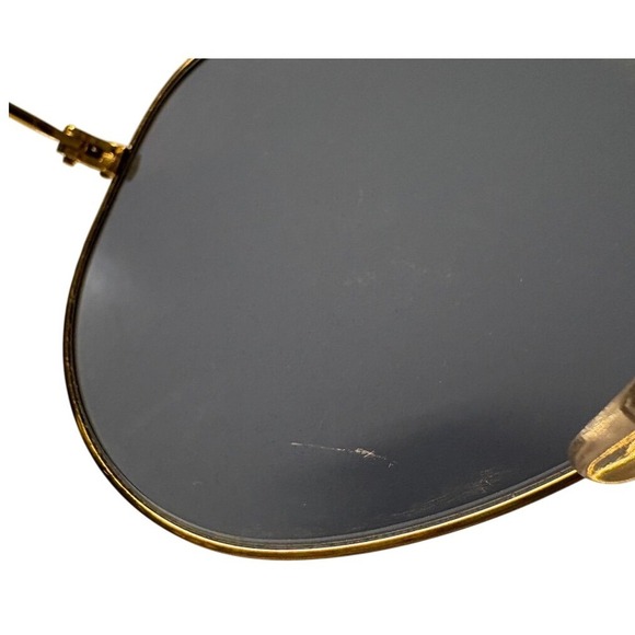 Ray Ban Aviator Sunglasses 3025 Gold Frame Blue Lens P Polarized With Case - Picture 7 of 7